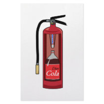 Mint Diet Cola Soda Fire Extinguisher Customized Stationery