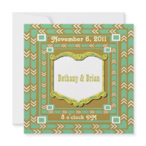 Mint & Gold Invitation