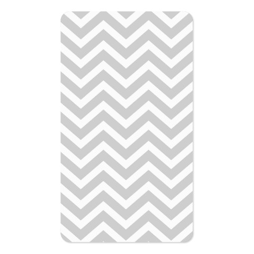 Mint & Gray Zigzags Pattern Monogram Business Card Templates (back side)