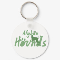 Mint Green Afghan Hound Keychain