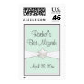 MInt green and pearl Bat Mitzvah Invitation Postage Stamps