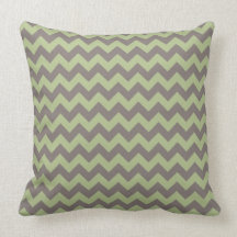 Mint Green and Tan Chevron Pillows