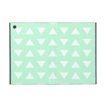 Mint Green and White Geometric Pattern. Case For iPad Mini