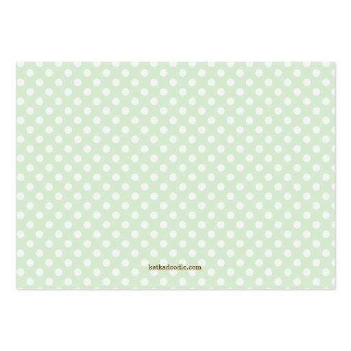 Mint Green Baby Shower Book Insert Request Card Business Cards (back side)