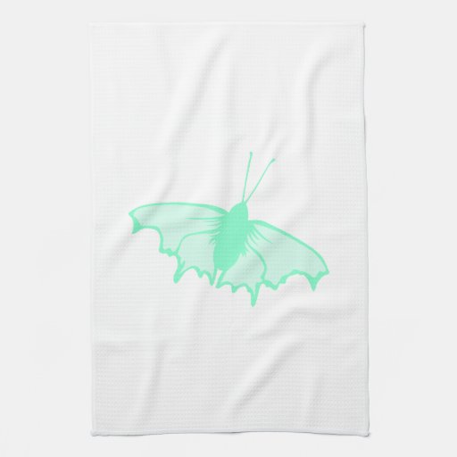Mint Green Butterfly. Towels