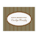 Mint green chocolate brown custom recipe card postcard