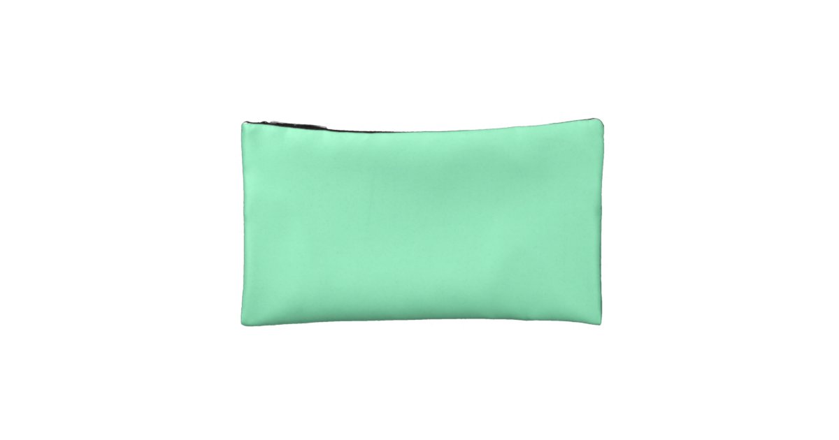 Mint Green Cosmetic Bag, Makeup Case Zazzle