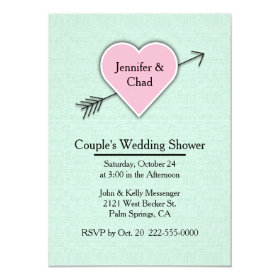 Mint Green Couple's Wedding Shower Invitation 4.5