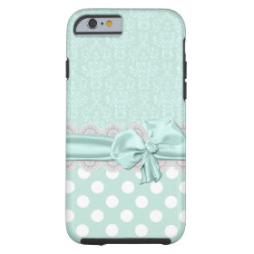 Mint Green Damask iPhone 6 case