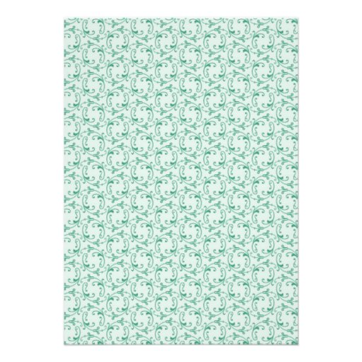 Mint Green Florentine Wedding Invitation