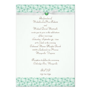 Mint Green Florentine Wedding Invitation 5
