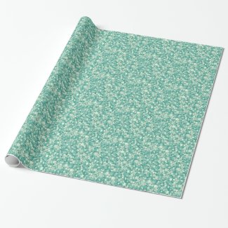 Mint Green Glitter And Sparkles. Wrapping Paper