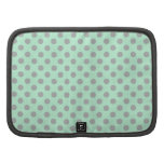 Mint Green Gray Girly Modern Polka Dots Pattern Planner