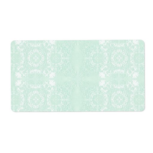 Mint Green Muted Vintage Lace Theme Labels Zazzle