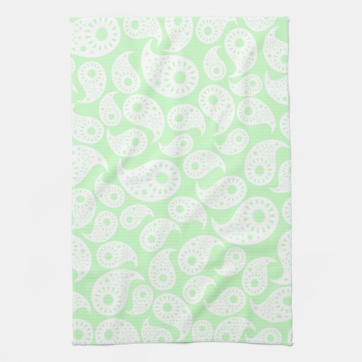 Mint Green Paisley. Towel