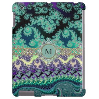 Mint Green Pastet Fractal Personalized iPad Case