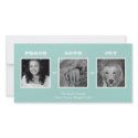 Mint green peace love joy custom Christmas holiday photocard