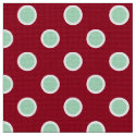 Mint Green Polka Dots on Maroon Christmas Pattern