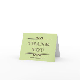 Mint green refine elegance thank you cards