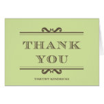 Mint green refine elegance thank you cards
