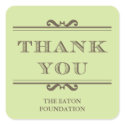Mint green refine elegance thank you labels sticker