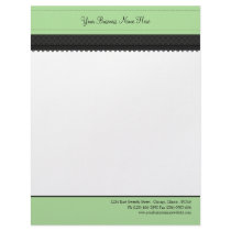 Mint Green Ribbon Business Letterhead