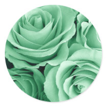 MINT GREEN Roses - Wedding Envelope Seal stickers