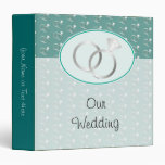 Mint Green Wedding Rings Pattern 3 Ring Binders