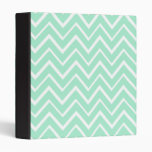 Mint green whimsical zigzag chevron pattern vinyl binders