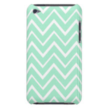 Mint green whimsical zigzag chevron pattern barely there iPod case