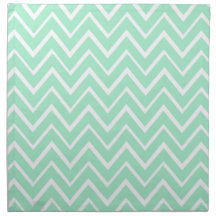Mint green whimsical zigzag chevron pattern napkin