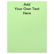Mint Green with Black Custom Text. Letterhead Template