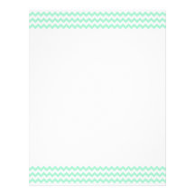 Mint green zig zags zigzag chevron pattern custom letterhead