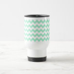 Mint green zig zags zigzag chevron pattern mug