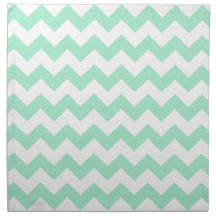 Mint green zig zags zigzag chevron pattern napkins