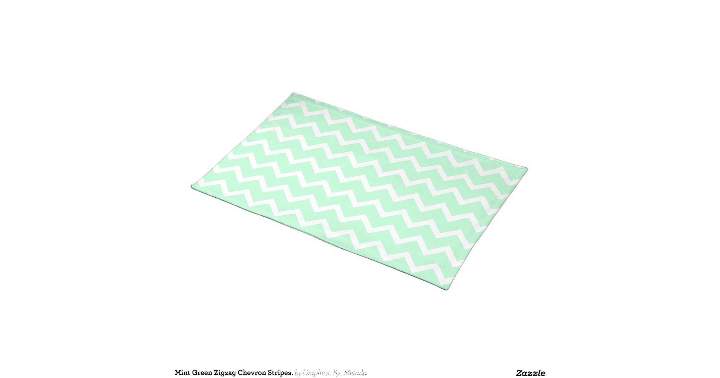 Mint Green Zigzag Chevron Stripes. Place Mats Zazzle