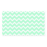 Mint Green Zigzag Stripes. Business Card Template