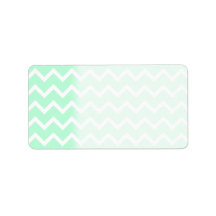 Mint Green Zigzag Stripes. Custom Address Labels