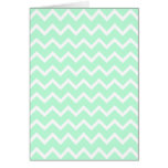 Mint Green Zigzag Stripes. Greeting Card