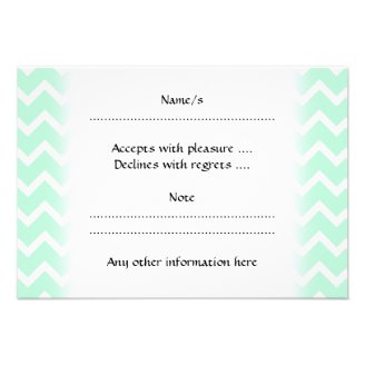 Mint Green Zigzag Stripes. Invitations