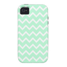 Mint Green Zigzag Stripes. iPhone 4/4S Case