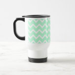 Mint Green Zigzag Stripes. Mugs