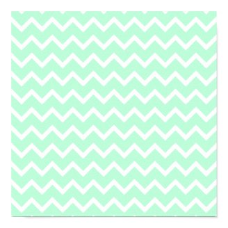 Mint Green Zigzag Stripes. Poster