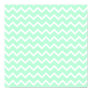 Mint Green Zigzag Stripes. Poster