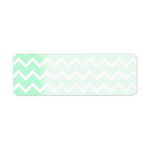 Mint Green Zigzag Stripes. Return Address Labels