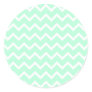 Mint Green Zigzag Stripes. Round Sticker Mint Green Zigzag Stripes. Round Sticker