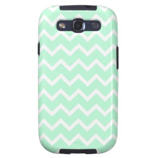 Mint Green Zigzag Stripes. Samsung Galaxy S3 Case