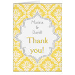 Mint, grey chevron zigzag wedding Thank You photo Greeting Cards