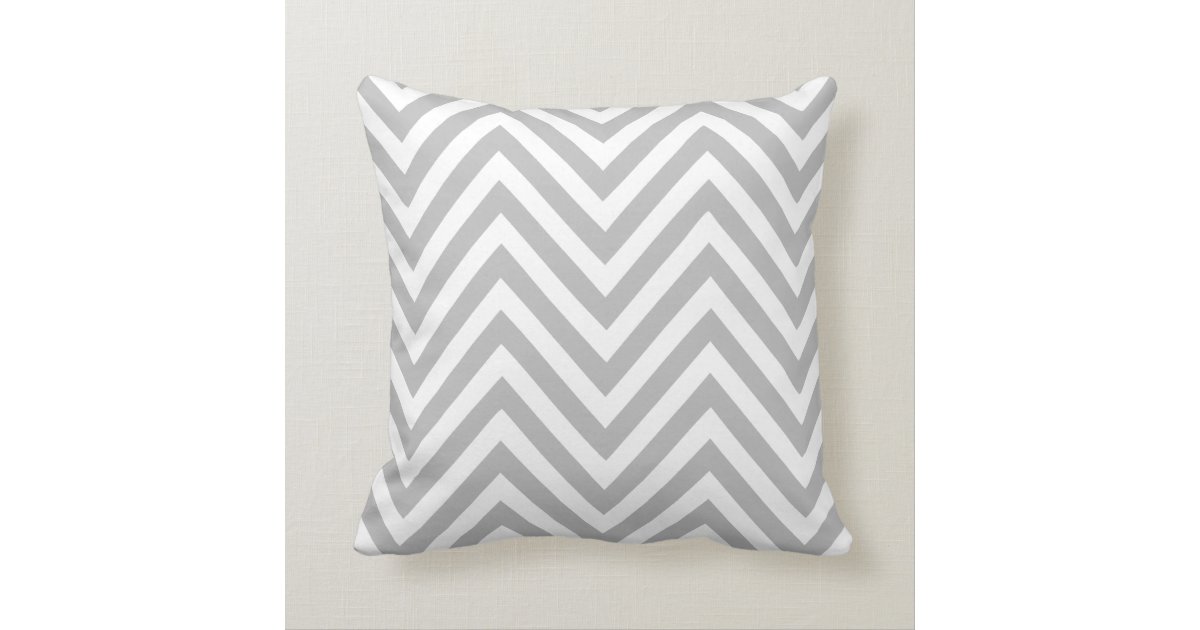 Mint/Grey Reversible Chevron Pillow Zazzle