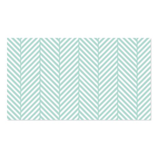 Mint Herringbone Business Card Template (front side)